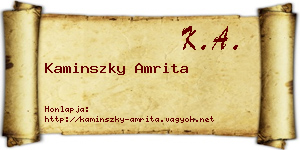 Kaminszky Amrita névjegykártya